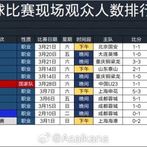 世界杯-2026年中国足球比赛现场观众人数排行榜：京沪大战64118人居首